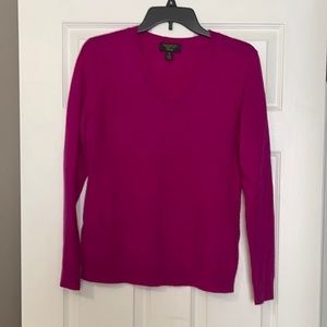 100% Cashmere Sweater -Hot Pink